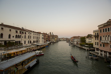 Fototapeta na wymiar Venice Italy - September 27, 2016 Venice City night photos.