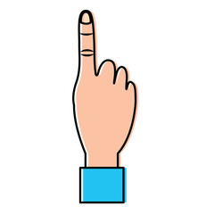 hand show forefinger finger pointing first vector illustration  design