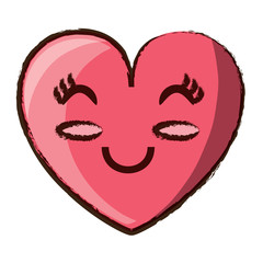 Fototapeta premium kawaii heart icon