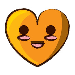 Fototapeta premium kawaii heart icon