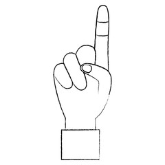 hand show forefinger finger pointing first vector illustration  design