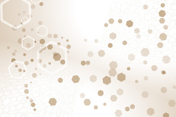 Abstract brown background with hexagon shapes and silhouettes.