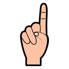 hand show forefinger finger pointing first vector illustration  design