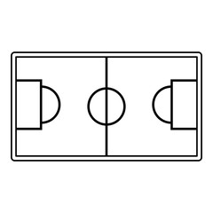 field topview football soccer icon image vector illustration design 