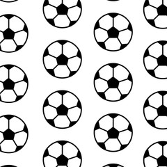 soccer ball equipment seamless pattern vector illustration
