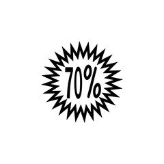 sign advertising discounts. Elements of advertising signs Icon. Premium quality graphic design. Signs, outline symbols collection, simple icon for websites, web design, mobile app