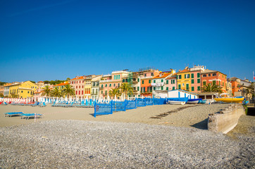 Fototapeta na wymiar Beautiful coast of Celle Ligure, Liguria, Italy