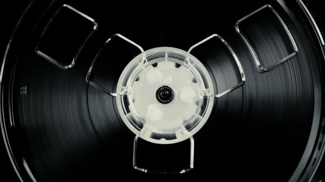 malinovye coil on the old playback device and sound recording,as used for wiretapping