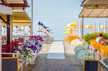 Beautiful coast of Celle Ligure, Liguria, Italy