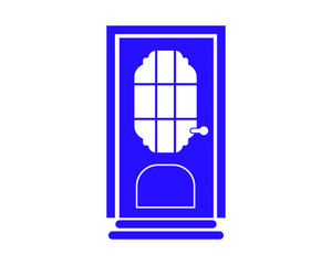 blue door icon interior exterior furnishing furniture household
