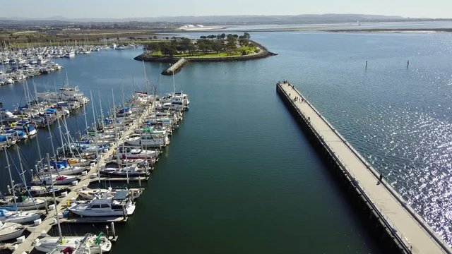 Chula Vista, CA - Bayfront Park - Drone Video. Aerial Video of  This popular park has a public boat-launching ramp and is beautifully landscaped.. Surrounded by marinas, restaurants and shopping,