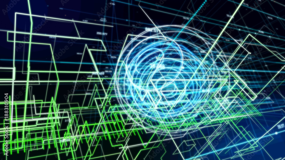 Poster technological abstract background.