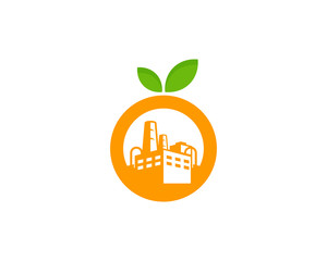 Fruit Factory Icon Logo Design Element