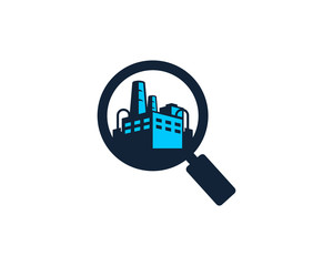 Factory Find Icon Logo Design Element