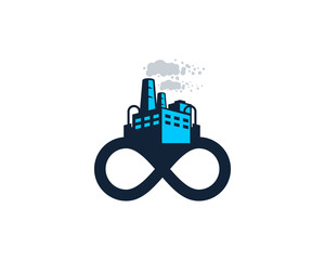 Factory Infinity Icon Logo Design Element
