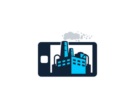 Smartphone Factory Icon Logo Design Element