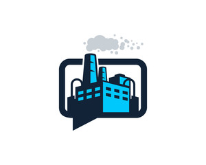 Chat Factory Icon Logo Design Element