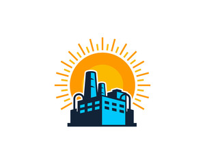 Sun Factory Icon Logo Design Element