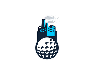 Golf Factory Icon Logo Design Element