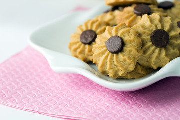 Coffee butter chocolate chip cookie