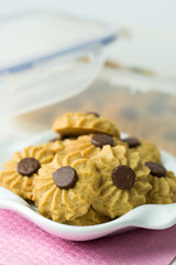 Coffee butter chocolate chip cookie