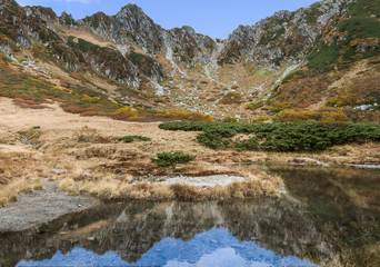 Naklejka na ściany i meble Kiso-Komagatake is the tallest peak of the Central Japan Alps at 2,956m.