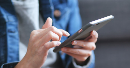 Woman use of smart phone