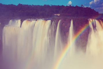 Naklejka na ściany i meble Garganta del Diablo waterfall on Iguazu River