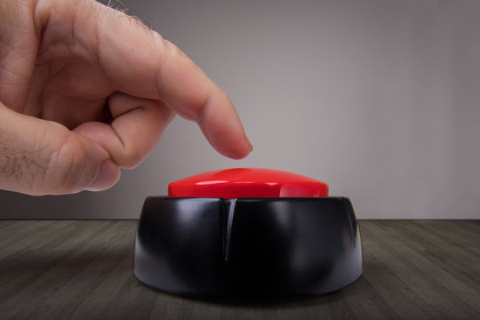 Finger presses the big red button Stock Video Footage by ©MarySerr  #381711654