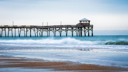 Sunrise at the Atlantic Beach Pier on Emerald Isle