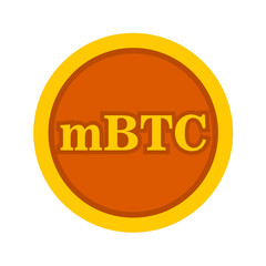 Millibitcoin MBTC Symbol Vector Illustration Graphic