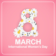 8 March International Women's Day Background