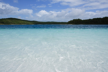Awesome freshwater lake in Great Sandy National Park - Fraser Island, Lake McKenzie, QLD, Australia