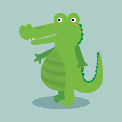 cute alligator vector