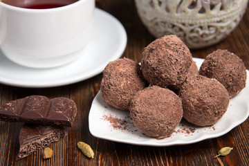 Appetizing coconut balls Lada. Vegetarian cuisine