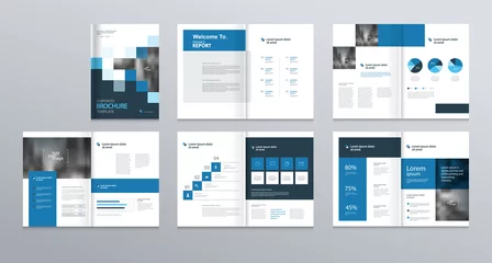 Fotobehang   template layout design with cover page for company profile ,annual report , brochures, flyers, presentations, leaflet, magazine,book . and  vector a4 size for editable. © apinan