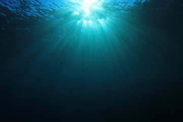 Fototapeta na wymiar Underwater sunburst