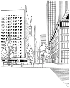漫画風ペン画イラスト オフィス街 街並 Stock イラスト Adobe Stock 漫画風ペン画イラスト オフィス街 街並 Stock イラスト Adobe Stock