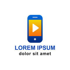 Smartphone Play Logo Vector