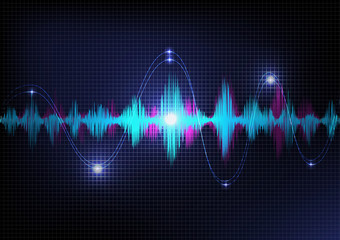 vector sound wave light concept background