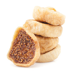 fig dry, isolated on white background, clipping path, full depth of field