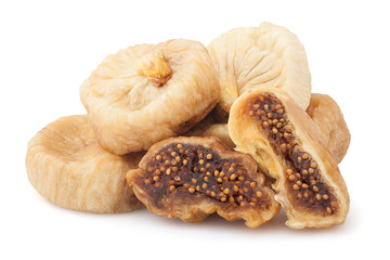 fig dry, isolated on white background, clipping path, full depth of field