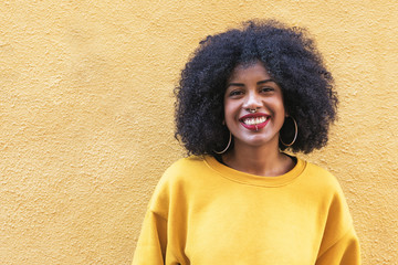 Portrait of beautiful afro american woman.