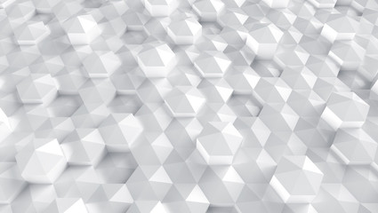 White polygonal background
