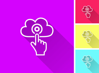 Cloud download - vector icon.