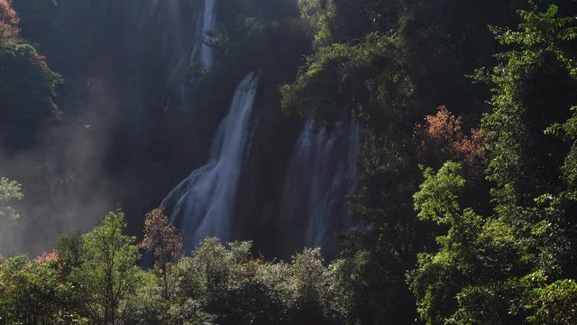 Thi Lor Su waterfall, biggest waterfall in Thailand