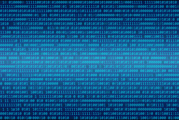 Binary code abstract background, Digital communication code.