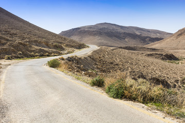 Desert road in Israel