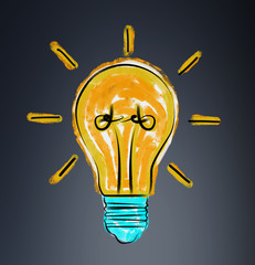 Hand drawn lightbulb sketch