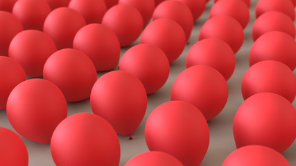 Red Balloons in an Even Grid on a Simple Concrete Surface